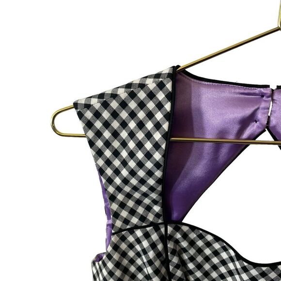 White House Black Market Gingham Check Dress Size 4 - Picture 4 of 9